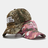 Retro Camo Cotton Baseball Cap with 3D Embroidery