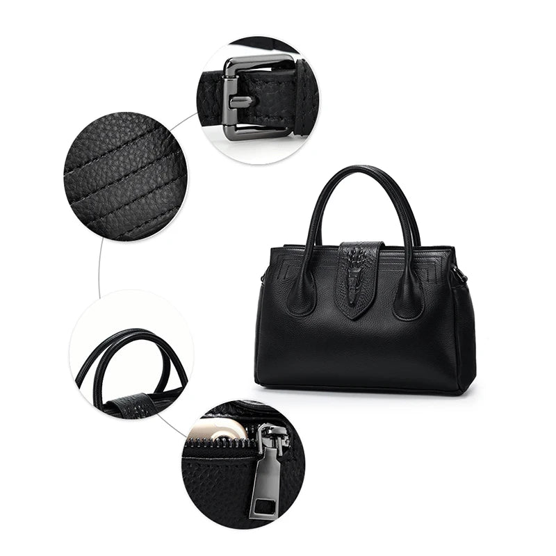 Aidanni Genuine Leather Women's Bag 2026 New Versatile Shoulder & Crossbody Bag, Fashion Ladies Handbag for Elegant Women