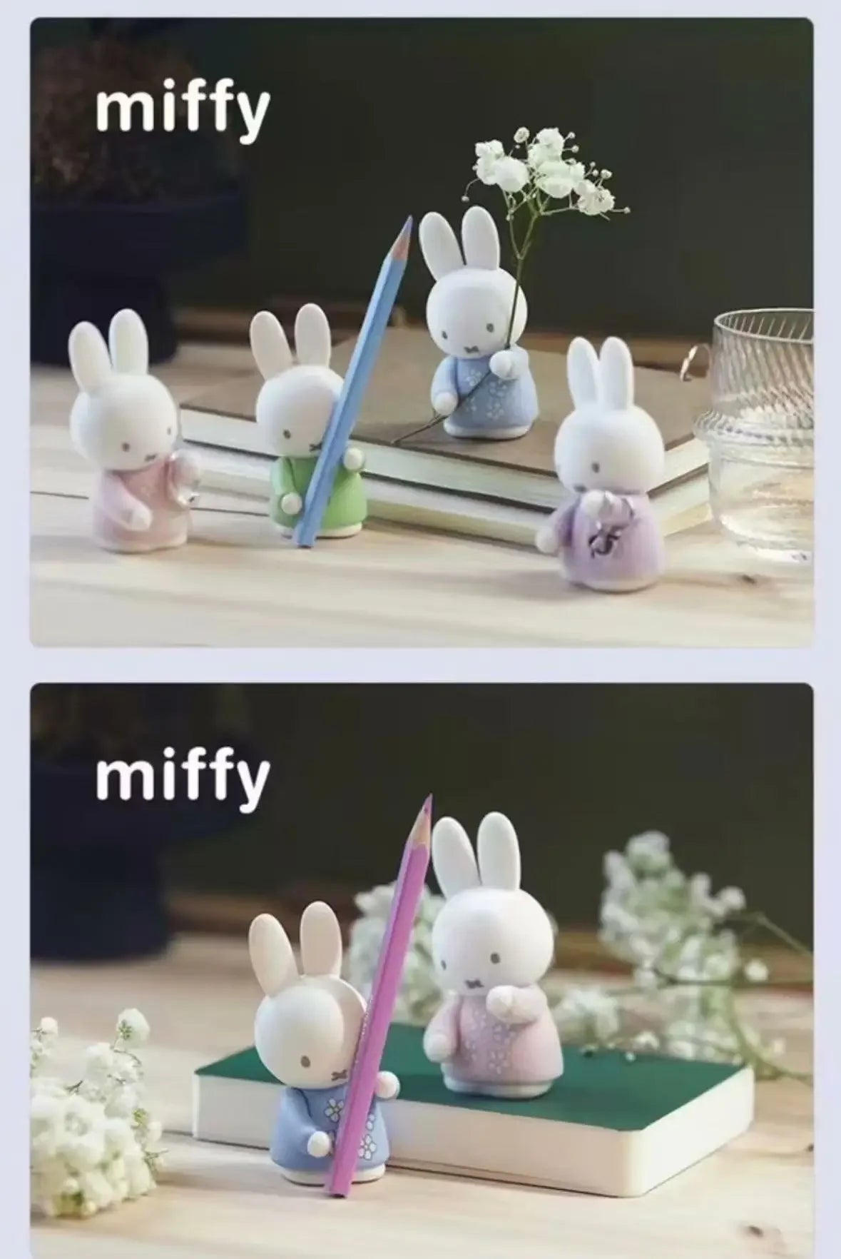 New Kawaii Miffy Storage Rack Doll Ornament Storage Rack Series Model Figures Toy Doll
