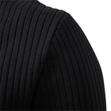 AIOPESON Ribbed Stripe Polo Shirt – Premium Men's Knit Top