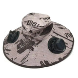 Solar-Powered Cooling Bucket Hat | UPF 50+ Wide Brim