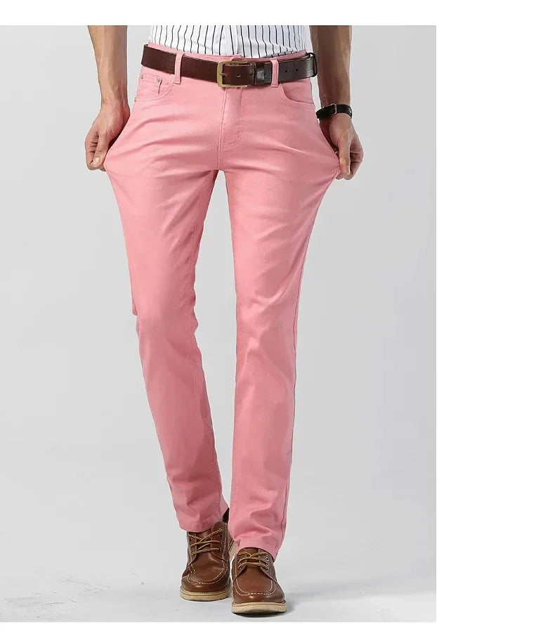Men's Colorful Stretch Denim Jeans | Slim Fit