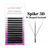 MASSCAKU 10cases/lot Lashes 8D W Shape Volume 12Rows Eyelash Extensions Volume Premade Fans Eyelash Super Soft Full Dense Lashes