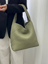 Shoulder bag Woven Bag for Women Europe and the United States popular PU leather soft fabric women underarm bag