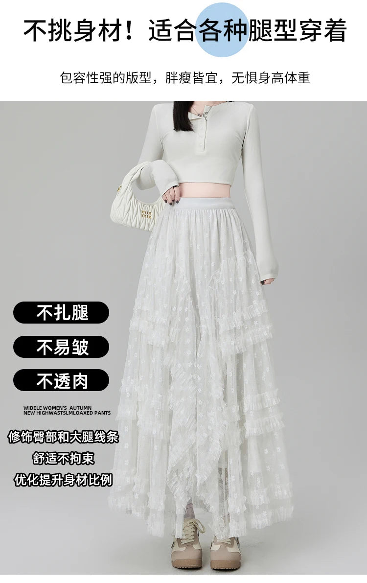 Gothic Lace Trumpet Skirt – Fairycore & Punk Streetwear