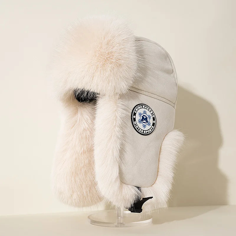 Faux Fur Winter Trapper Hat with Earflaps
