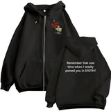 Blame John Meme Oversized Zip-Up Hoodie