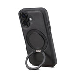 iPhone Faux Leather Case with 360° Ring Stand