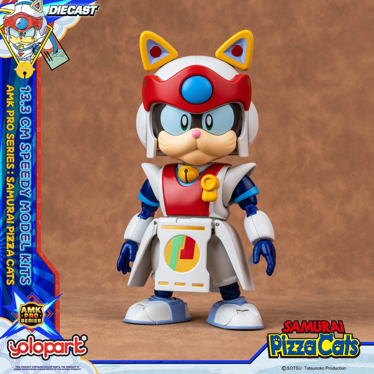 YOLOPARK 13.3cm Samurai Pizza Cats AMK PRO Series Speedy Model Kit TOY Gift For girl boy