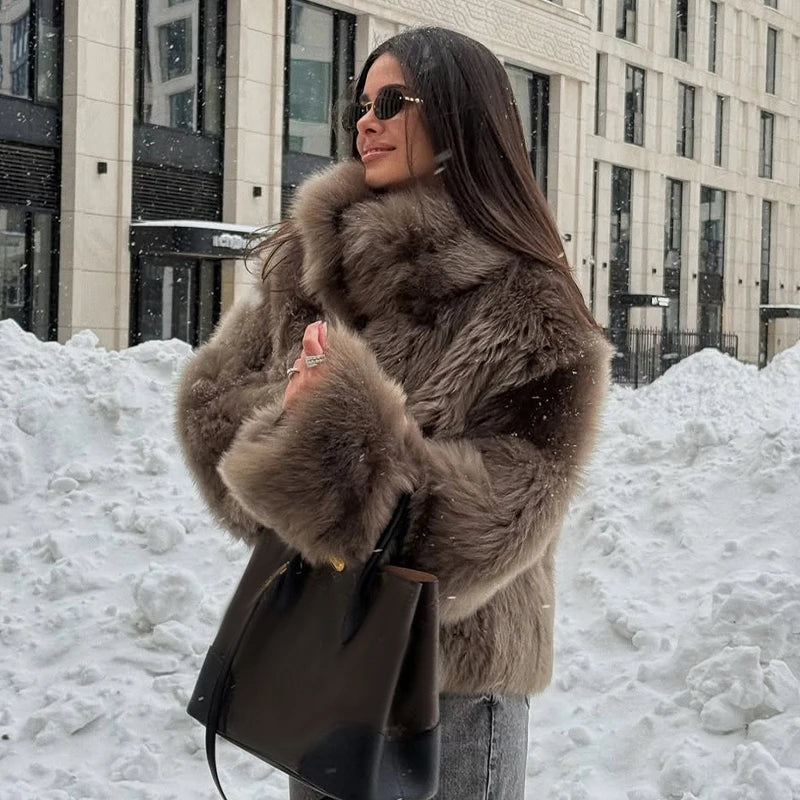 Women's Luxury Faux Fur Long Coat