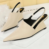 Designer Wedge Heel Sandals – Pointed Toe Women's Pumps