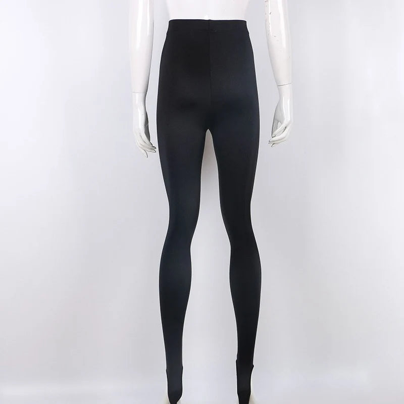Women's Black Glitter Skinny Pants