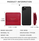 Fashionable Mini Women Wallet Name Engraving High-Quality Card Holder Simple Short Female Coin Purse Small Ladies Purse