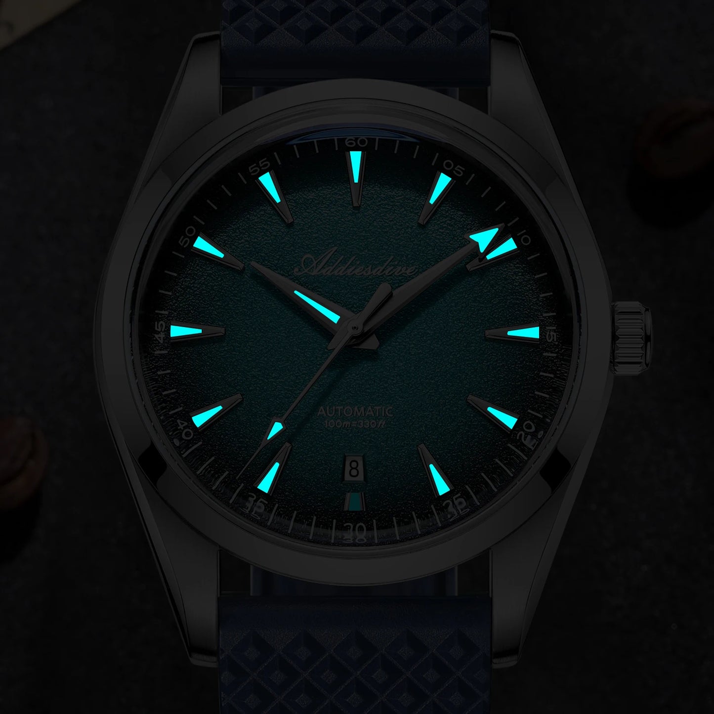 ADDIESDIVE Japan 8215 Men's Watch Bubble Mirror Glass Dress Automatic Mechanical Watch Super Luminous Luxury New Watches For Men