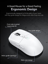 Attack Shark X6 Bluetooth Mouse Gaming Wireless Tri-Mode Connection,RGB Touch Magnetic Charging Base PAW3395 Macro Gaming Mouse