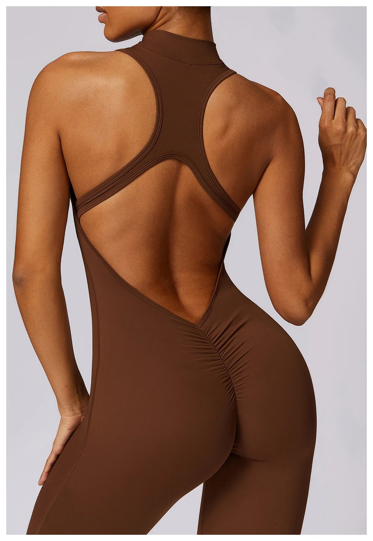 V-Back Athletic Yoga Jumpsuit