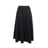 Gothic High-Waist A-Line Midi Skirt | Harajuku Grunge Y2K