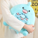 New Capybara Shark Shaped Snack Bag Plush Toys Super Soft Cartoon Squishy Pillow Funny Food Dolls Birthday Gifts Room Decor