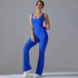 Sexy Back V Jumpsuit Gym Set Women Training Yoga Suit Sportswear Women Sports Jumpsuit Fitness Rompers Stretch Workout Bodysuits