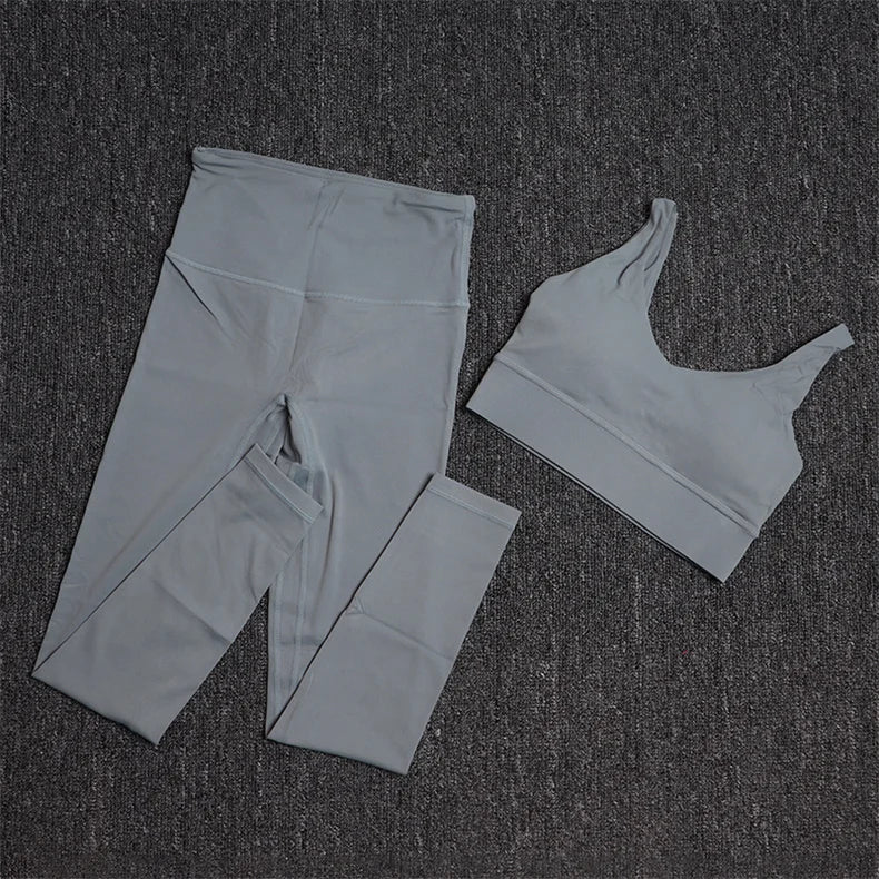TRY TO BN Gym Sets Woman 2 Piece Sports Bra High Waisted Leggings Fitness Sportswear Women's Tracksuit Yoga Wear Workout Clothes