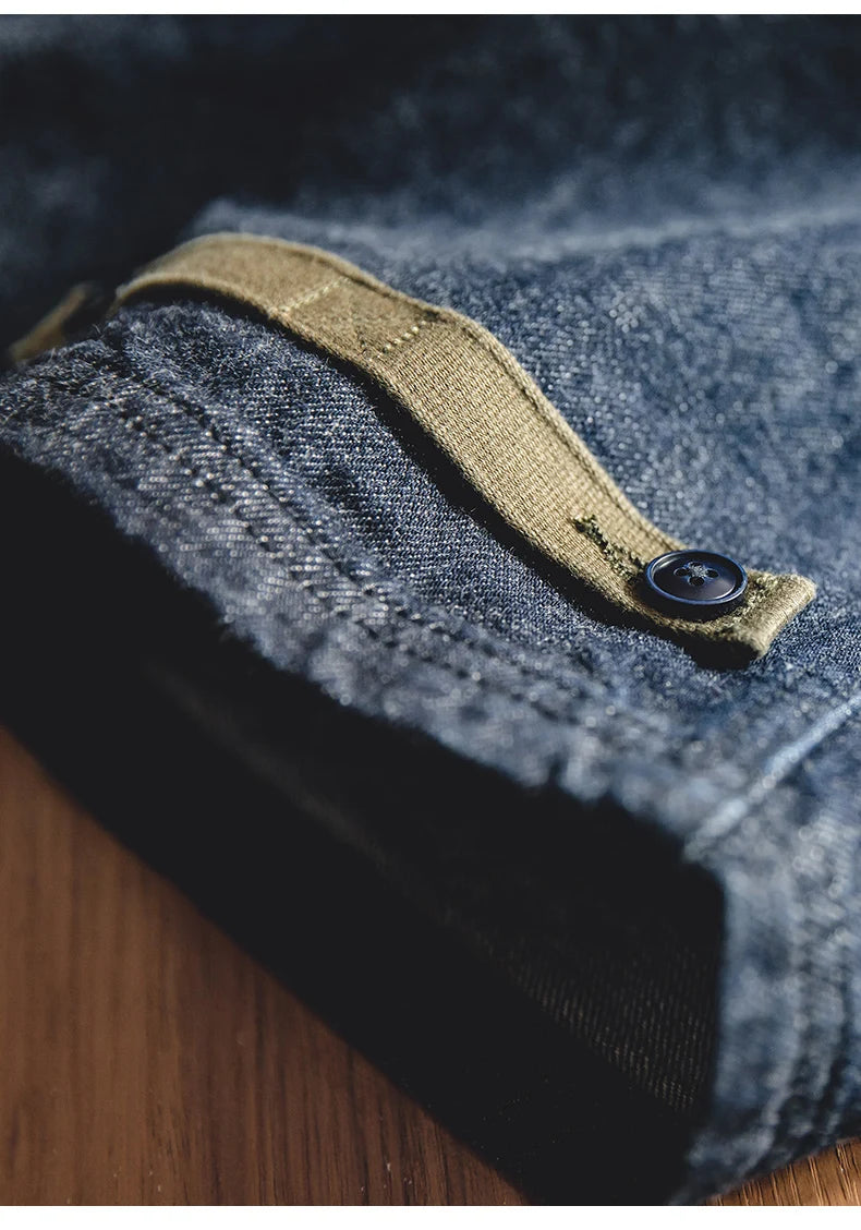 Maden Vintage Unisex Denim Overalls – Navy Baggy Fit