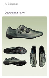 SHIMANO RC703 Road Cycling Shoes Carbon Sole SPD-SL Cleats Compatible Professional Road Bike Lock Shoes Men Women