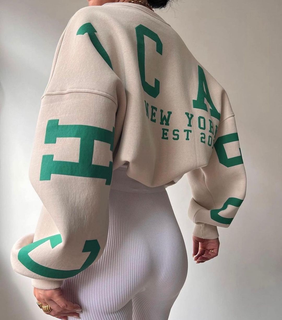 Women's Y2K Letter Print Relaxed Sweatshirt