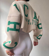 Women's Y2K Letter Print Relaxed Sweatshirt