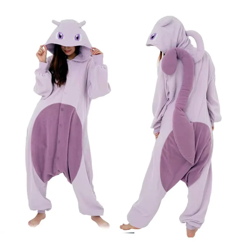 Greninja Kigurumi Onesie Mewtwo Snorlax Gengar Cosplay Halloween Costume Adult Anime Axolotl  Eevee Cow Pajamas Pijama