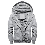 New Men's Hoodies Jacket Winter Thick Warm Fleece Zipper Hoodies Coat Casual Tracksuit Sportwear Male Sweatshirts M~ 5XL