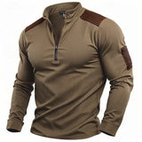 Men’s Stand-Collar Cotton-Blend Pullover