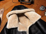 CC Shop Best.Mens High Quality 100% Natural Fur Jacket.Classic B3 Winter Warm Thick Leather Coat.100% Sheepskin with Wool.