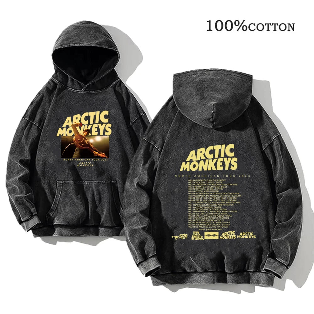 Retro Arctic Monkeys Printed Hoodie | Vintage Rock Streetwear