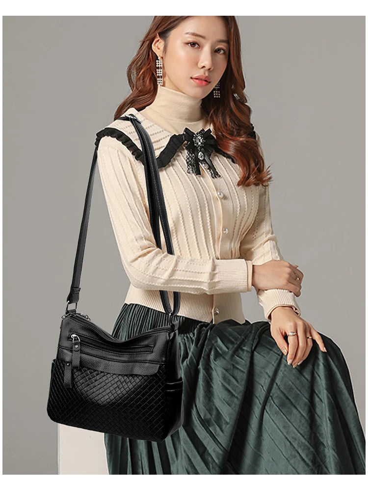 Fashion Women's Brand Trendy Shoulder Bag Leather Crossbody Bag High Quality Women Tote Bags 2024 Large Capacity Female Handbags