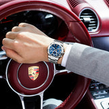 POEDAGAR Business Male Clock Date Chronograph Waterproof Luminous Luxury Men Watch Stainless Steel Quartz Fashion Men's Watches