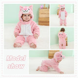 Plush Hooded Baby Winter Romper