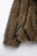 Elegant Faux Fur Oversized Coat
