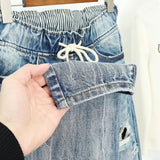 Women's Ripped High Waist Boyfriend Jeans – Plus Size