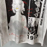 Men's Oversized Rhinestone Letter Cotton T-Shirt