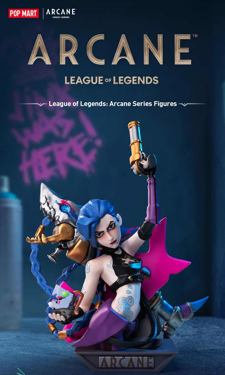 POP MART League of Legends: Arcane Series Blind Box Toys Kawaii Anime Action Figure Caixa Caja Surprise Mystery Bag Toy