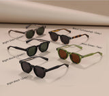 Classics Rivets Style Retro Sun Glasses for Women TR90 Frame Polygon Polarized Sunglasses UV400 Male Black Green 2025 Summer