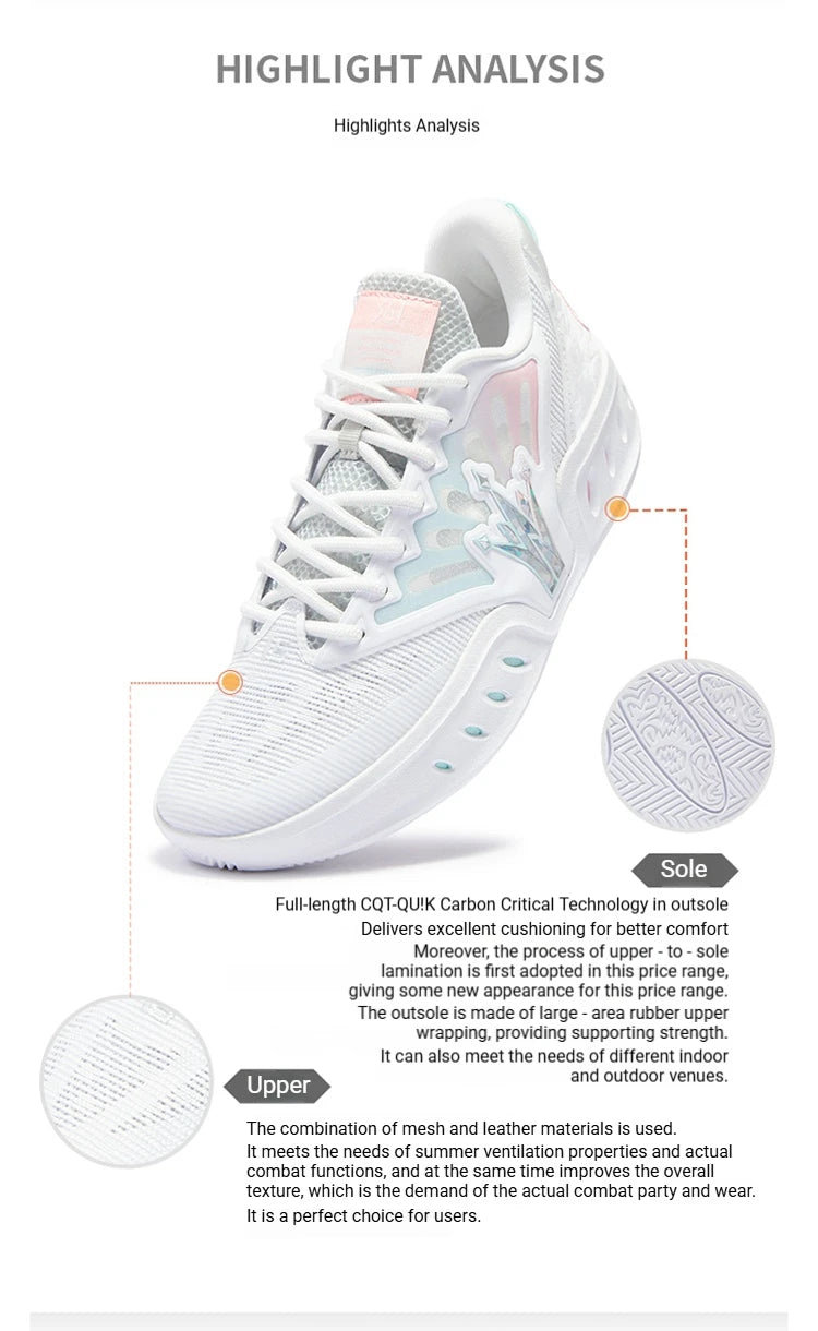 361 Degrees Joker SHUFFLE 2 Men's Basketball Shoes New Breathable Lightweight Wear-resistant Flexible Male Sneakers 572621101