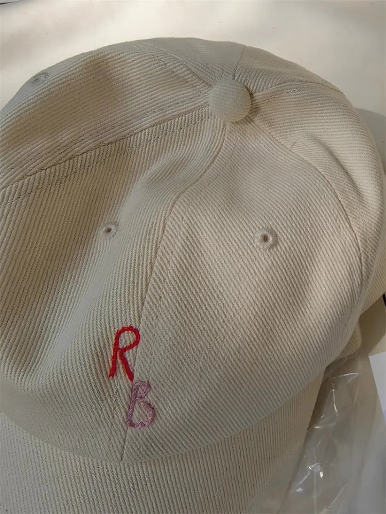 Monogram Cotton Baseball Cap – Hand-Embroidered Dad Hat