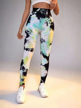 Women's 3D Tie-Dye Seamless Push-Up Leggings