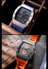 Men's Sport Chronograph: Stainless Steel Waterproof Quartz Watch