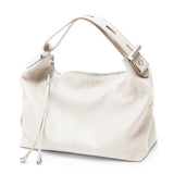 Zency 100% Genuine Leather Large Women Top Handle Shoulder Bag Tote Handbag Purse Black Leather Hobo Bag Underarm Zipper Bags