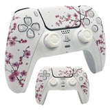 Pink Sakura PS5 Controller Shell Faceplate Cover with Touchpad for DualSense Controller, Replacement for BDM-010/020/030/040/050