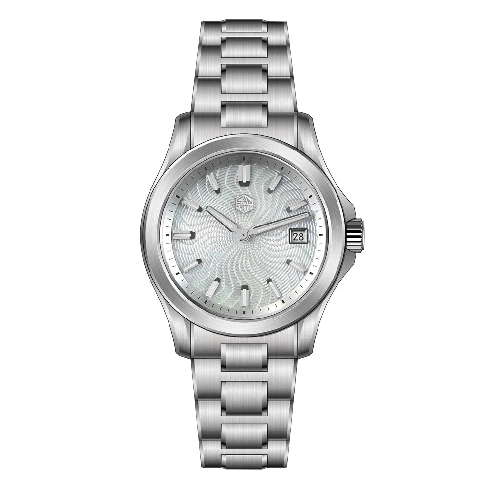 San Martin 39mm Guilloche MOP Dress Watch | Miyota 9015 | SN0150-G1
