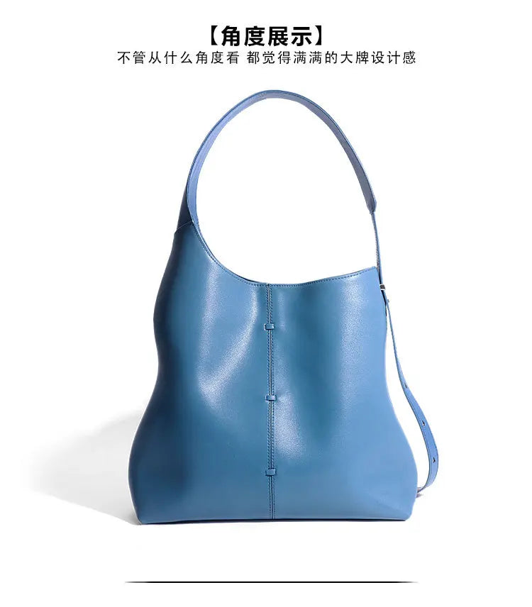 YANATARI Female Genuine Leather Bag Large Capacity Handbags Shoulder Bag Big Tote Bags for Women Shopping Bag Large Luxury Bag