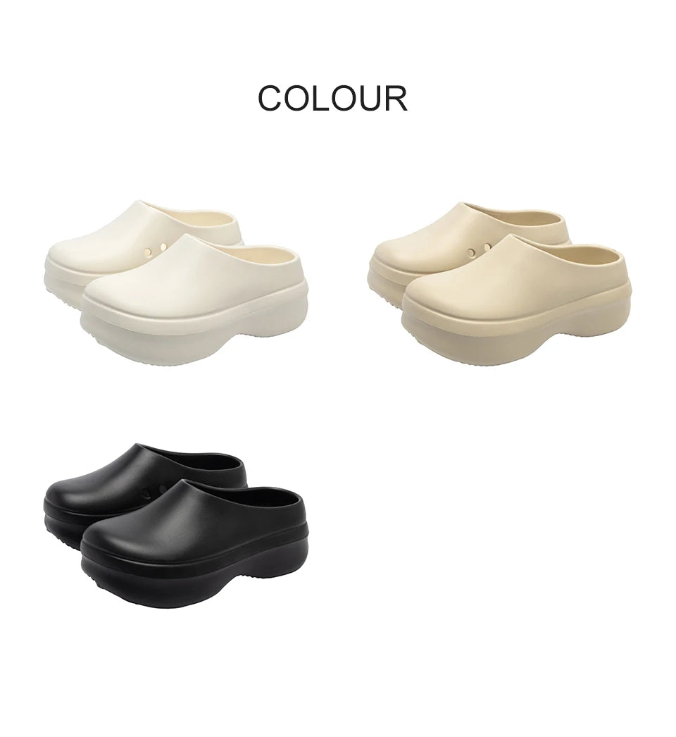 Women's Slippers Minimalist Non Slip Platform 5CM Thick Chef Shoes Men Indoor Outdoor Beach Garden Fashion Couple Sandals